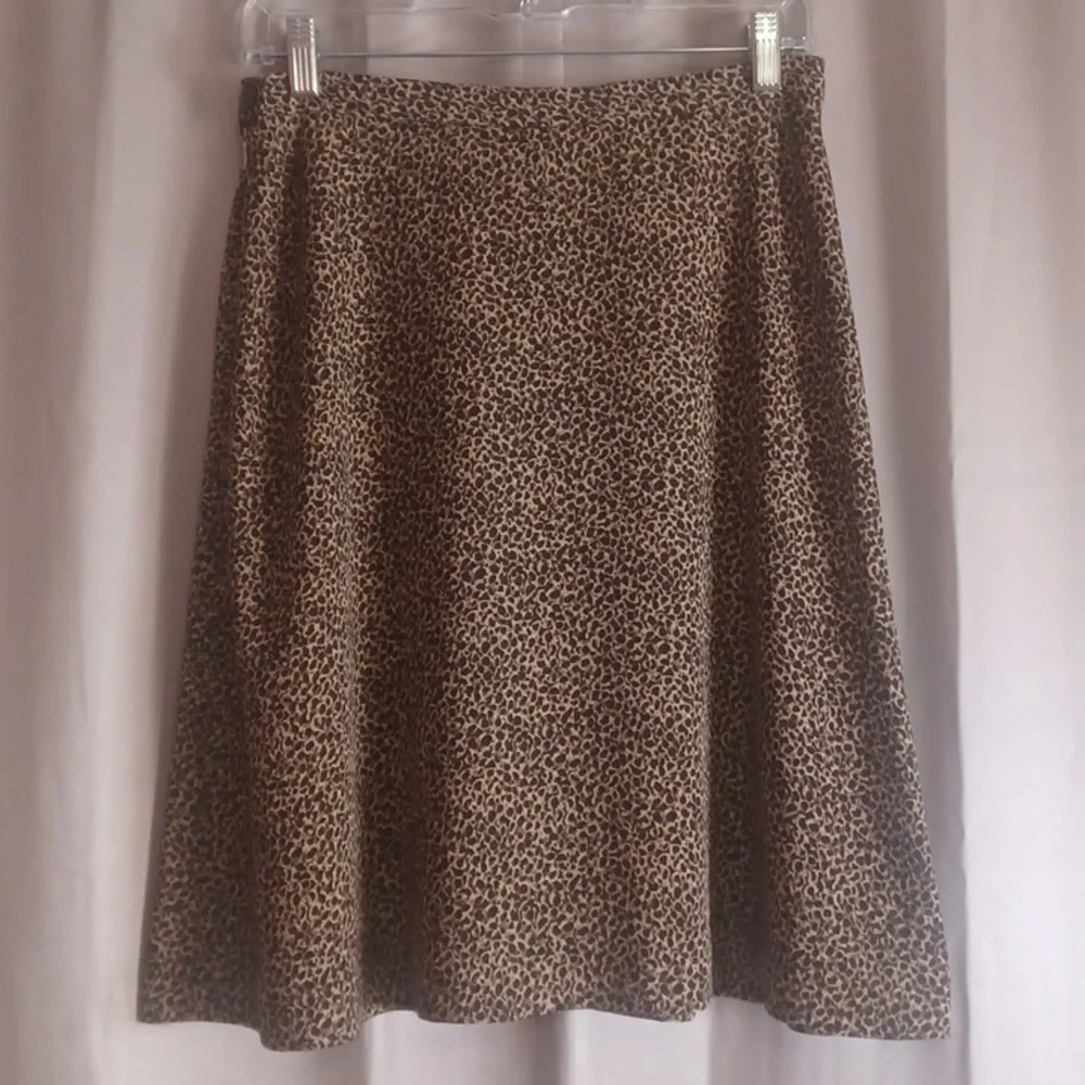 Jones Wear Leapard Print A-Line Knee Length Skirt